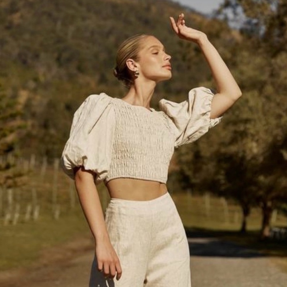 DISSH Beige Textured Top